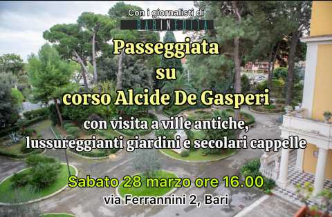 Passeggiata su corso Alcide De Gasperi con visita a ville antiche, lussureggianti giardini e secolari cappelle